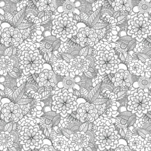 Schreibunterlage Blumenmuster 50x34