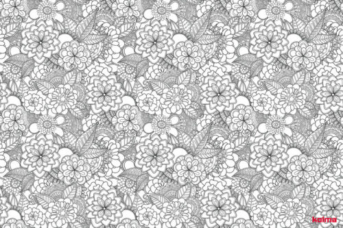 Schreibunterlage Blumenmuster 50x34