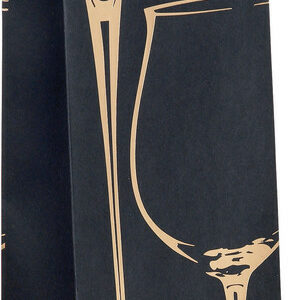 Flaschentasche Glass of Wine gold
