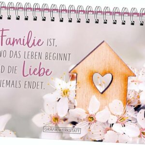 Spiralbuch Familie ist, wo das leben beginnt