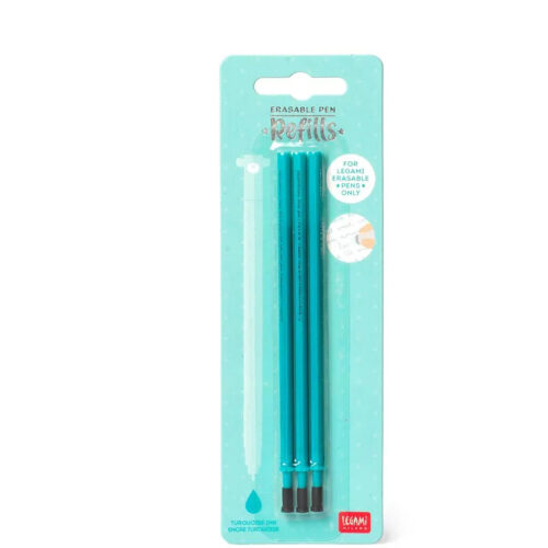 LEGAMI REFILL ERASABLE PEN - TURQUOISE - PACK 3 PCS