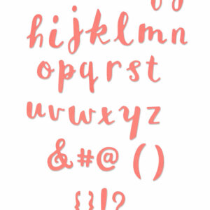 Stanzer ThinlitsDie Brush Lowercase Alphabet 38