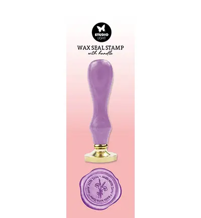 Wax Stamp with handle Purple Made with love