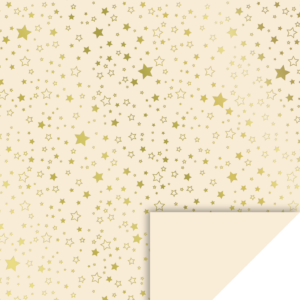 Naturkarton Sterne creme gold