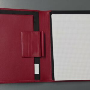 Nappaleder Schreibblockmappe A5 rot
