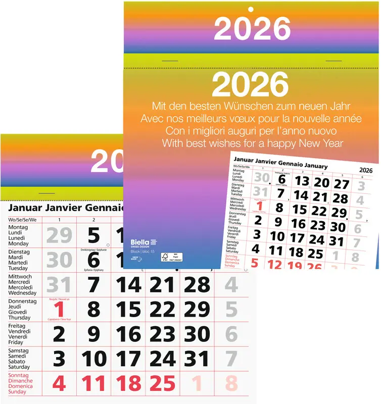 Monatsblock 15 hoch 19.8x16.7