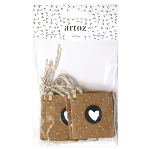 Hangtag braun mit Herz – Bild 2