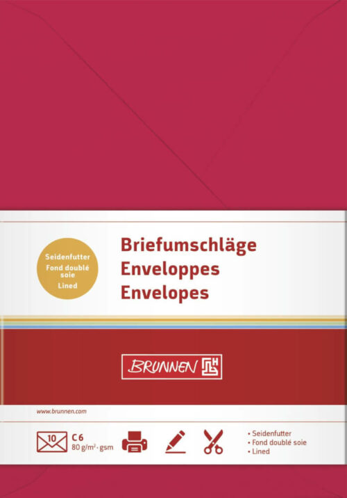 Briefumschlag C6 m.rot 10St