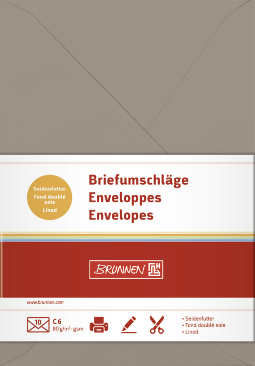 Briefumschläge C6 taupe 10Stk