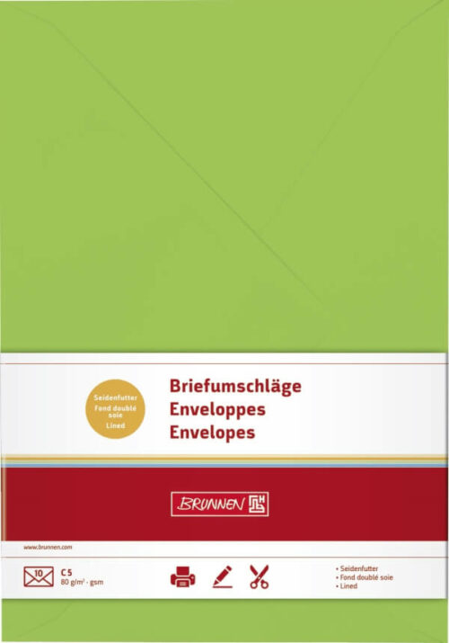 Briefumschlag C5 mFut h.grün 80g