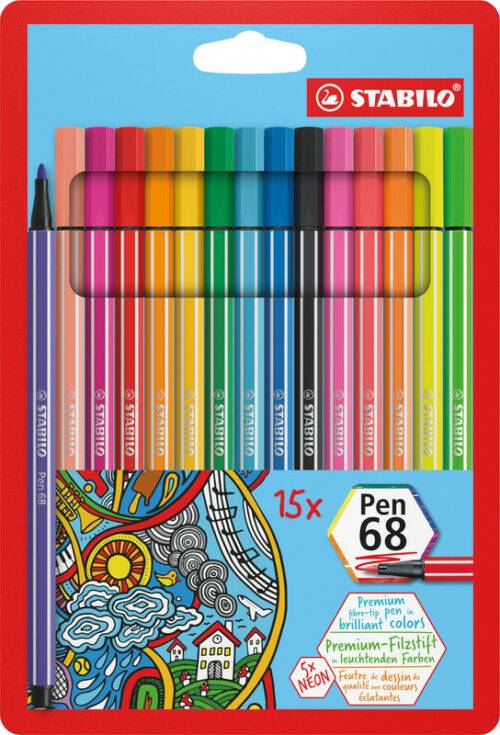 STABILO point 68, 15er 10+5neon