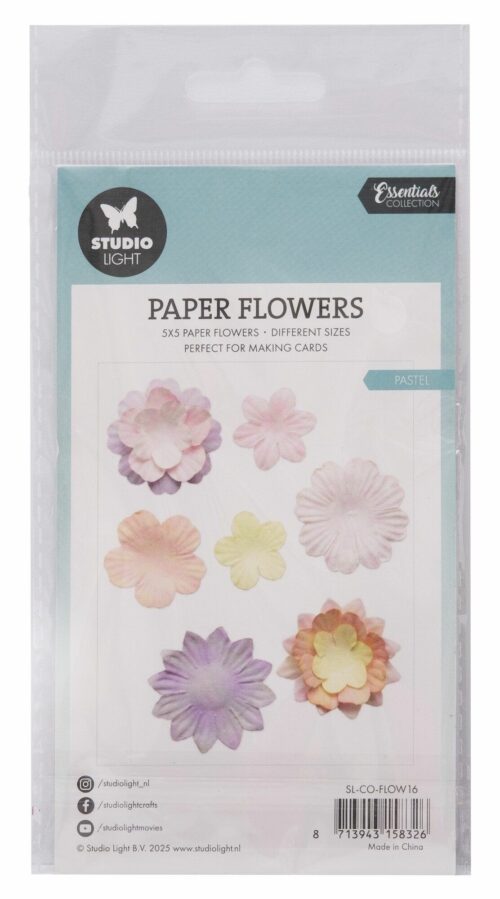 Papierblumen 25 Stück Pastel Essentials – Bild 2