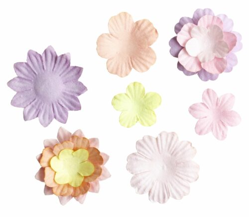 Papierblumen 25 Stück Pastel Essentials – Bild 3