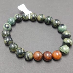 Männerarmband echte Steine 10 mm / Gr.21