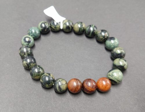 Männerarmband echte Steine 10 mm / Gr.21