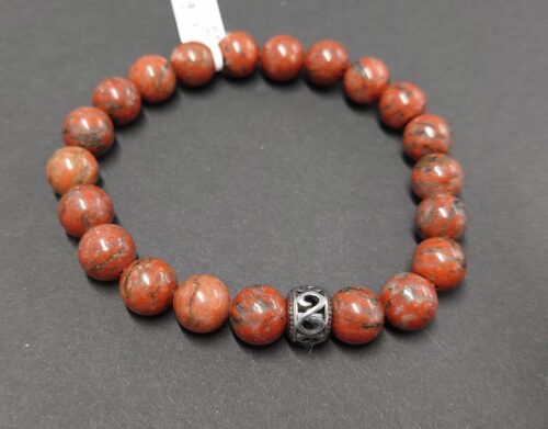 Männerarmband echte Steine 10 mm / Gr.23