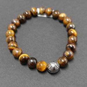Männerarmband echte Steine 8 mm / Gr.20