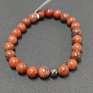 Männerarmband echte Steine 8 mm / Gr.19