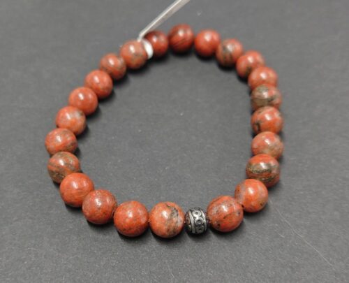 Männerarmband echte Steine 8 mm / Gr.19