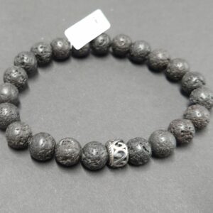 Männerarmband echte Steine 10 mm / Gr.23