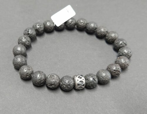 Männerarmband echte Steine 10 mm / Gr.23