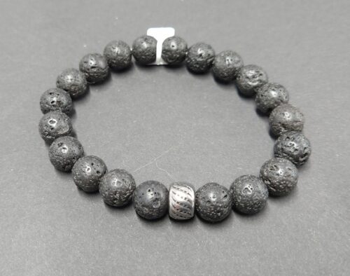 Männerarmband echte Steine 10 mm / Gr.21