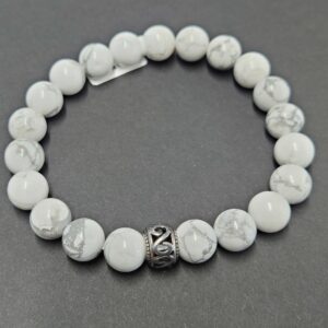 Männerarmband echte Steine 8 mm / Gr.23