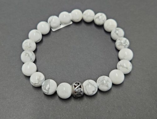 Männerarmband echte Steine 8 mm / Gr.23