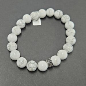 Männerarmband echte Steine 8 mm / Gr.22