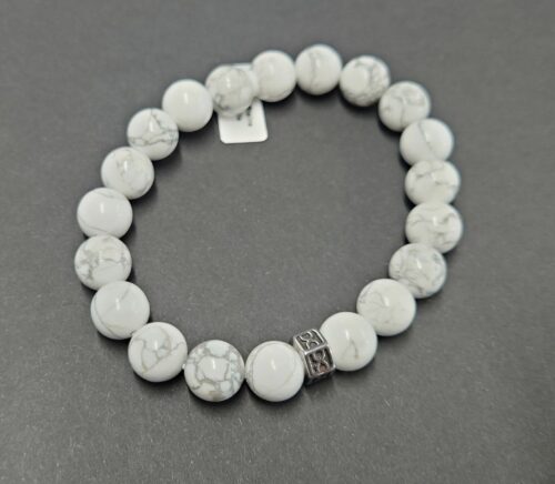 Männerarmband echte Steine 8 mm / Gr.22