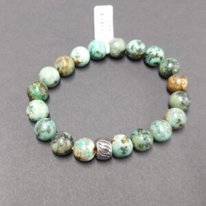Männerarmband echte Steine 8 mm / Gr.21