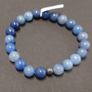 Männerarmband echte Steine 8 mm / Gr.19