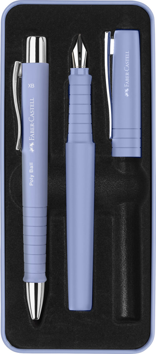 Set Poly Ball Pen schwarz Füllhalter Kugelschreiber
