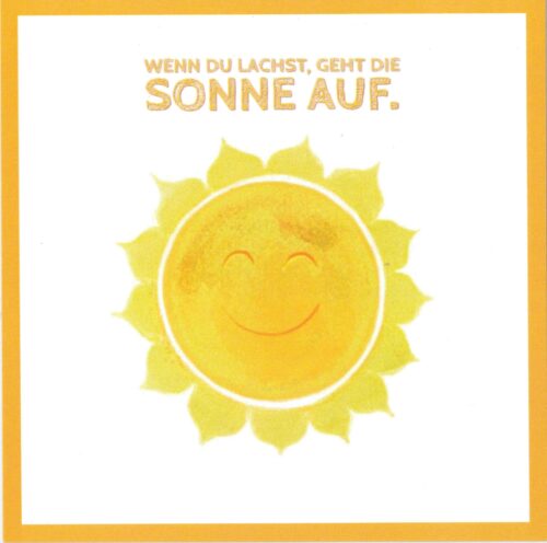 Postkarten "Wenn du lachst, geht die Sonne auf"