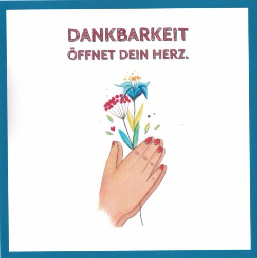 Postkarten "Dankbarkeit öffnet dein Herz"