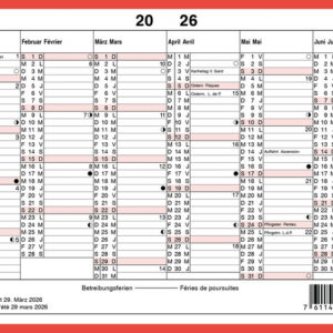 Wandkalender 6M/1S A5 quer