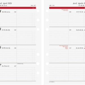 Wochenkalender Timing 2 1W/2S