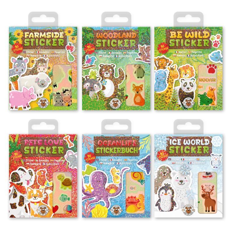 Tier-Stickerbuch 90-teilig