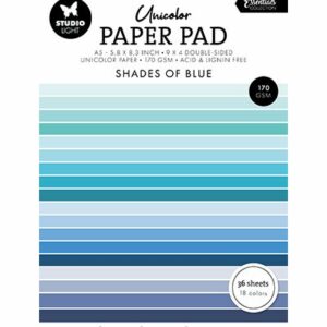 Papierblock doppelseitig Shades of Blue