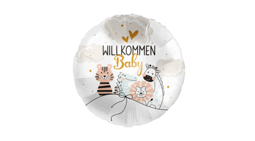 Folienballon Willkommen Baby