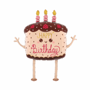 Folienballon Walking Geburstag Torte