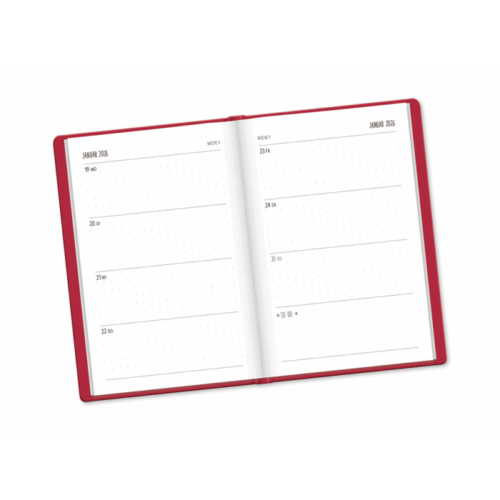 Terminplaner 2026 Lederlook Rot – Bild 2