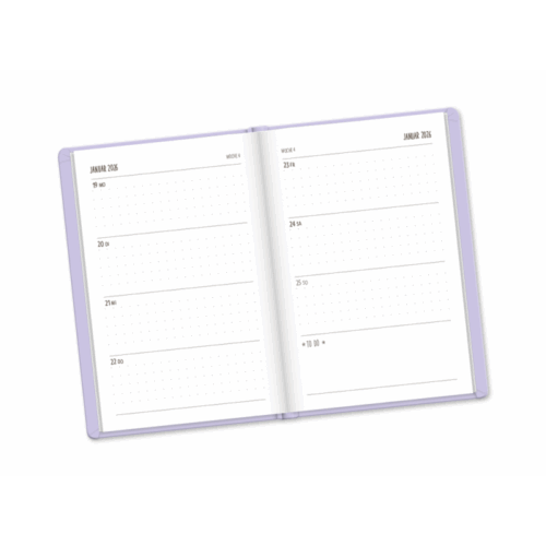 Terminplaner 2026 Lederlook Lavender – Bild 2
