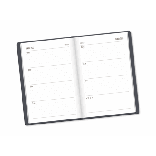 Terminplaner 2026 Lederlook schwarz – Bild 2