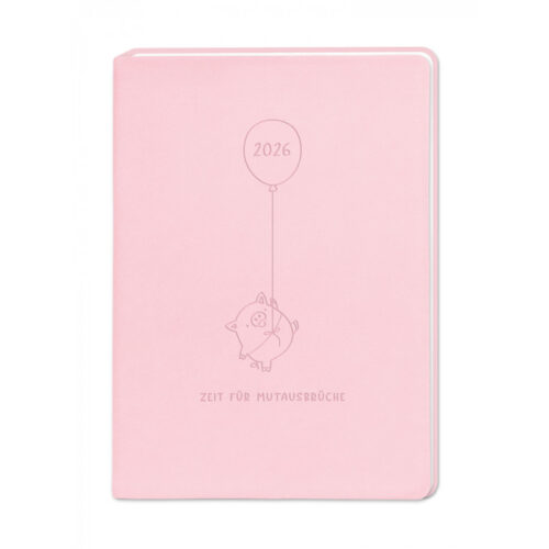 Terminplaner 2026 Lederlook Rosa