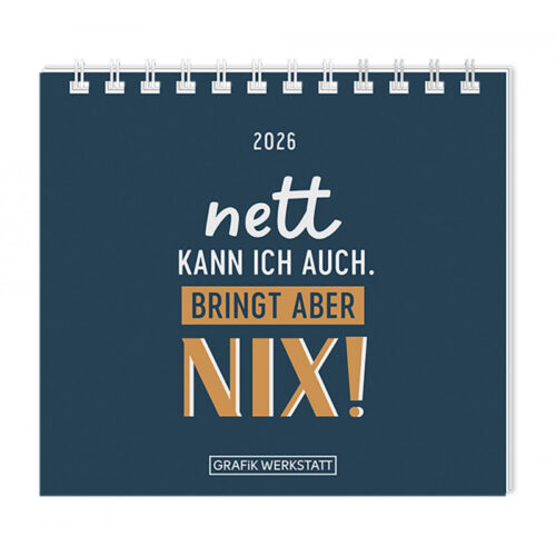 Mini-Kalender 2026 Nett kann ich auch