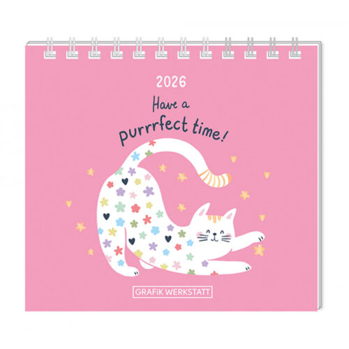 Mini-Kalender 2026 Have a purrfect time!