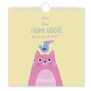 Postkartenkalender 2026 Der frühe Vogel