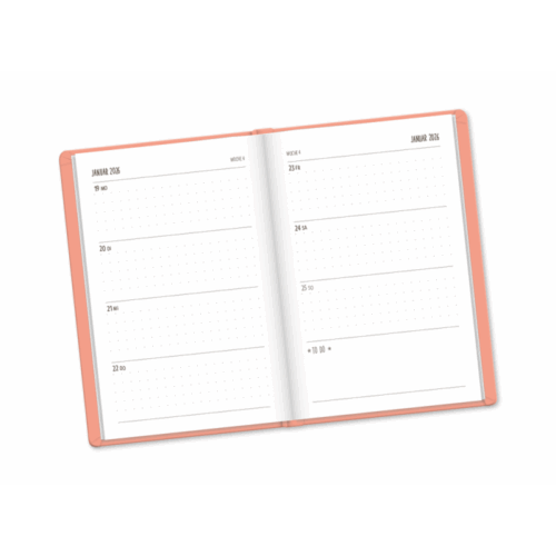 Terminplaner 2026 Lederlook Peach – Bild 2