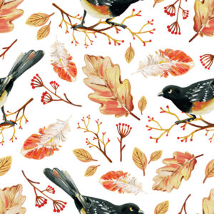 Servietten Autum birds 33x33cm